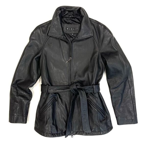 WINLIT Pebbled Leather Jacket (Sz S) - Picture 2 of 12